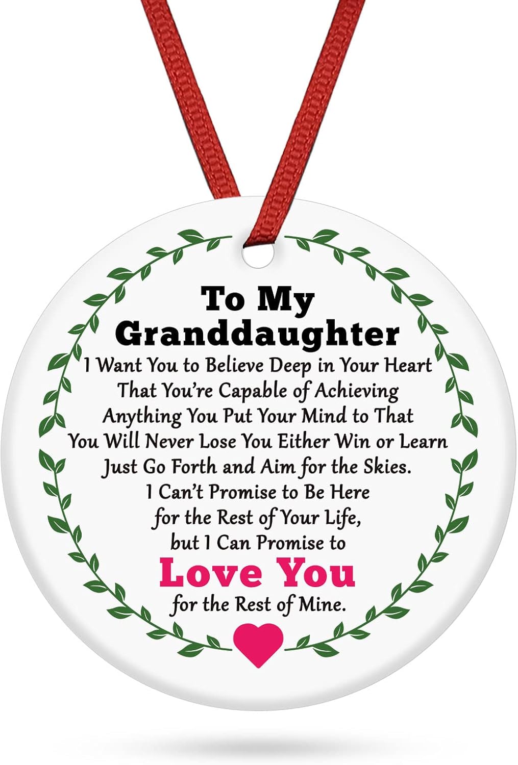Granddaughter Ornament with Heartwarming Message