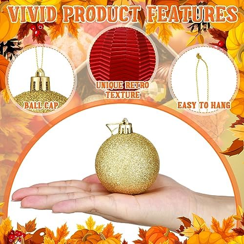 Libima Fall Decor Hanging Ornaments Set 48 Pieces
