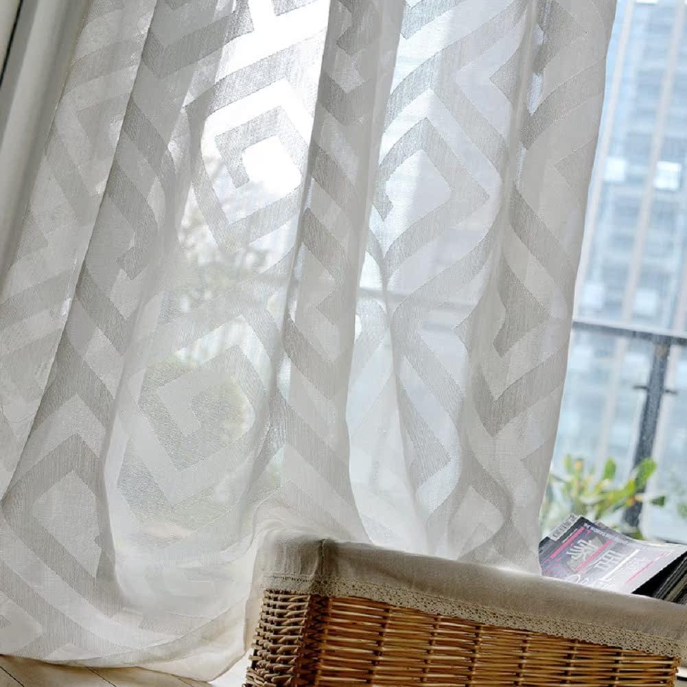 Iuokuby Advanced Solid Color Gauze Tulle Curtains Panel