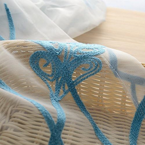 Melodieux Sheer Curtain with Wheat Embroidery