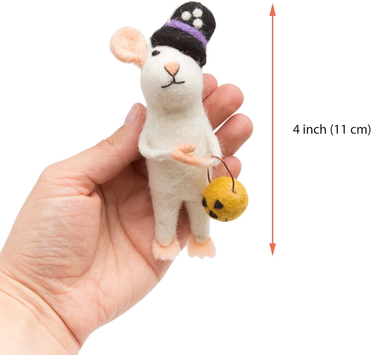 Glaciart One Halloween Mouse Felt Ornament
