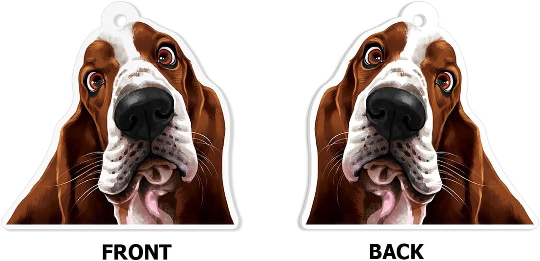 WIRESTER Cute Basset Hound Christmas Hanging Ornament