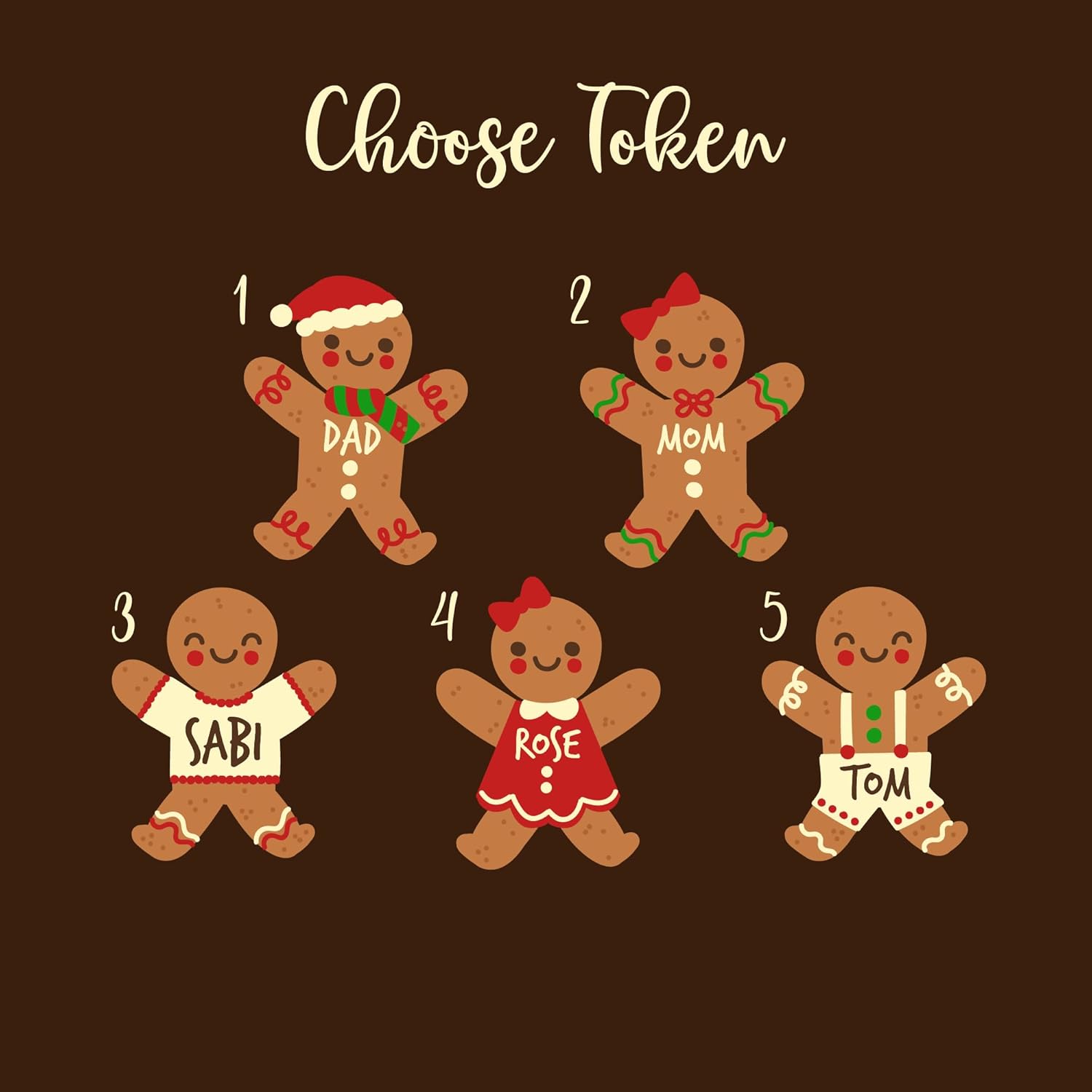 Personalized Gingerbread Family Ornament Custom Name