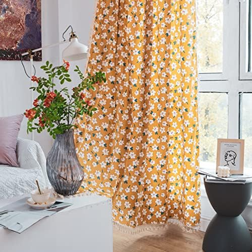 Deeprove Boho Curtain Panel 63 Inch Length