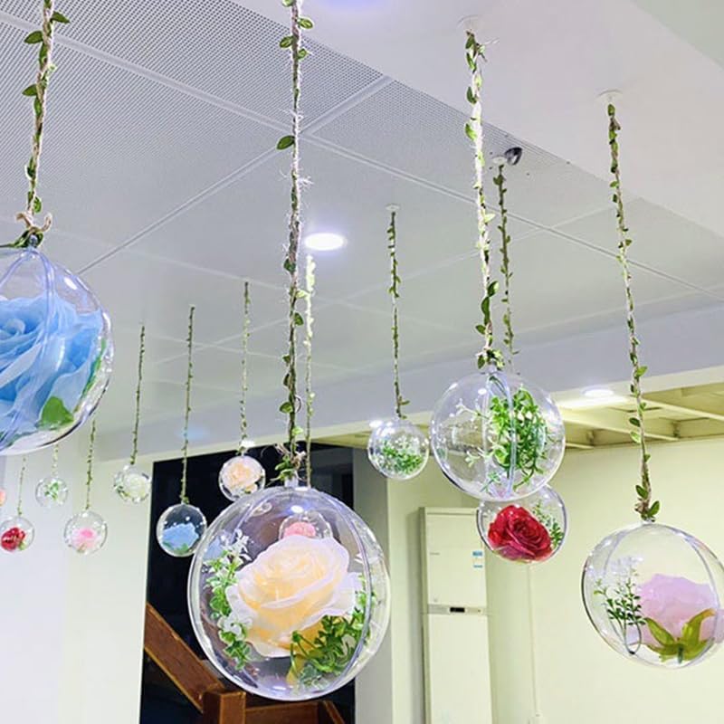 CLoxks 20 Clear Fillable Ornament Balls