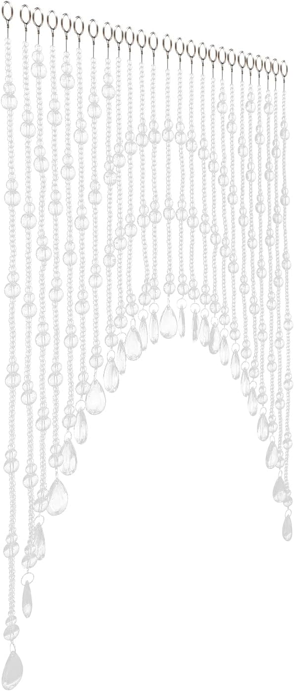 Elegant Hanging Glass Door Beads Valance 25 Strings