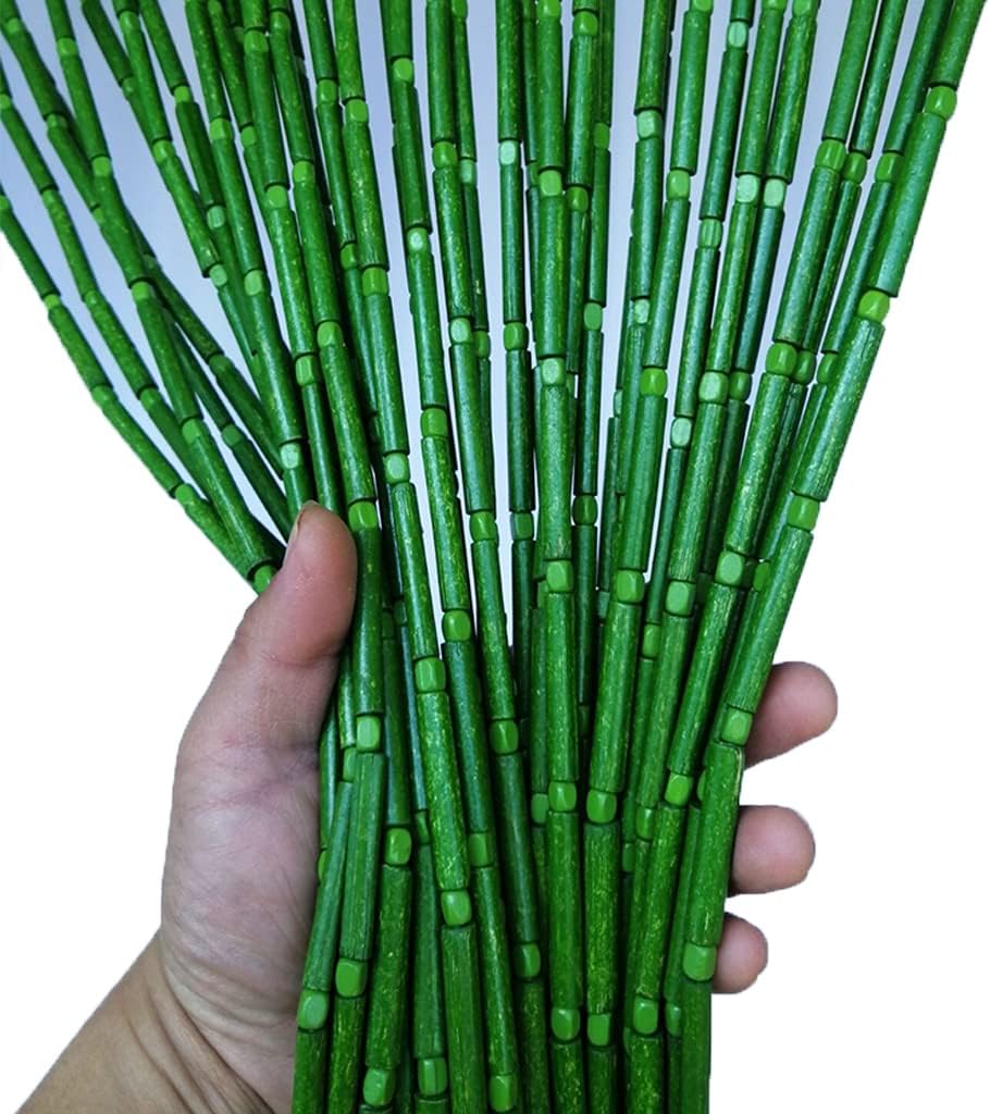 ZHOUXIAO Bamboo Beaded Curtain for Doorways