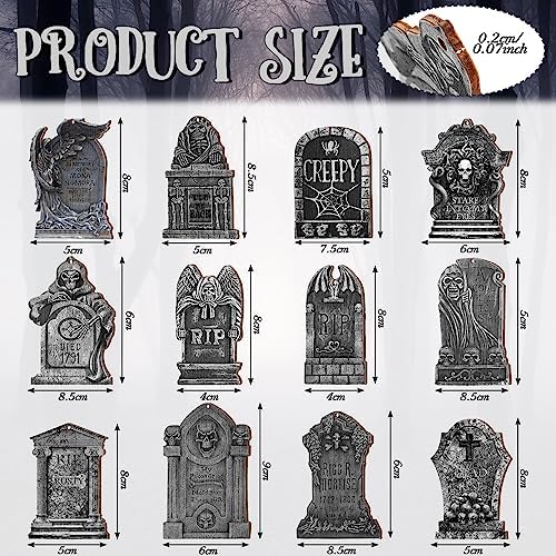 Huwena 36 Pcs Halloween Wooden Hanging Ornaments Set