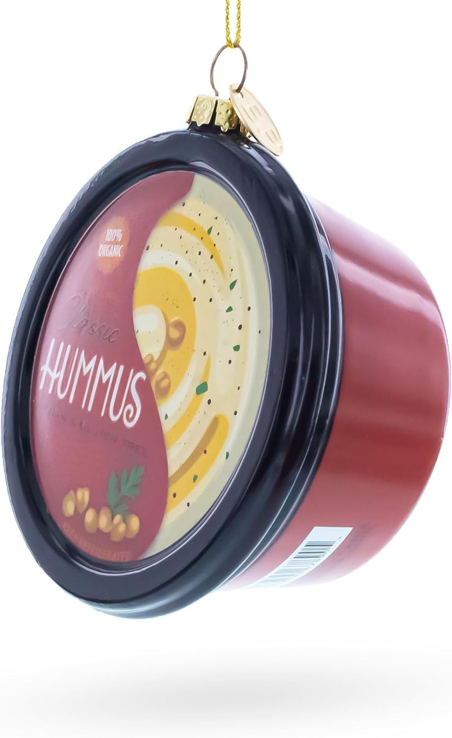 BestPysanky Hummus Blown Glass Christmas Ornament