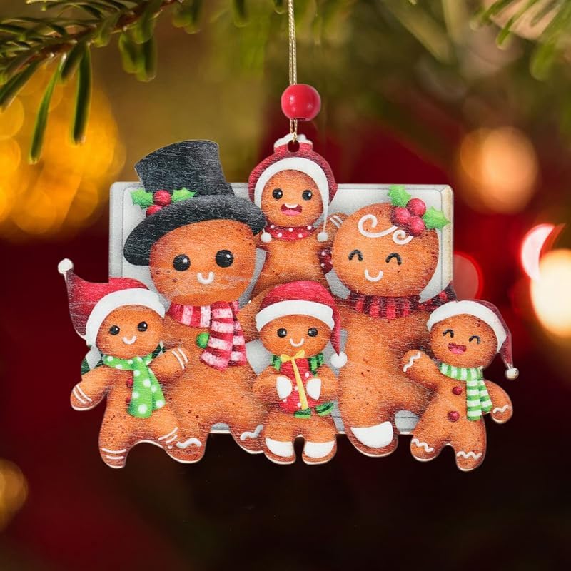 Christmas Gingerbread Man Wooden Pendant