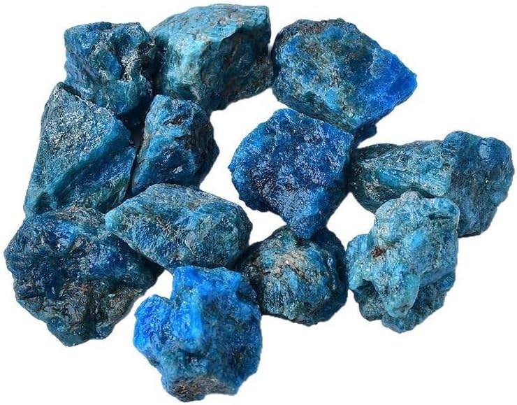 3 Pounds Blue Apatite Raw Gemstones for Tumbling and Jewelry Making