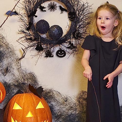 Tradder Halloween 36 Pcs Wood Hanging Ornaments Set