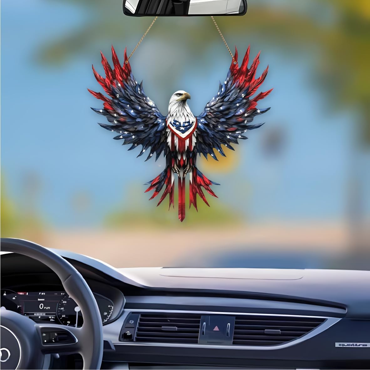 4th of July Eagle Acrylic Ornament 6-Inch
