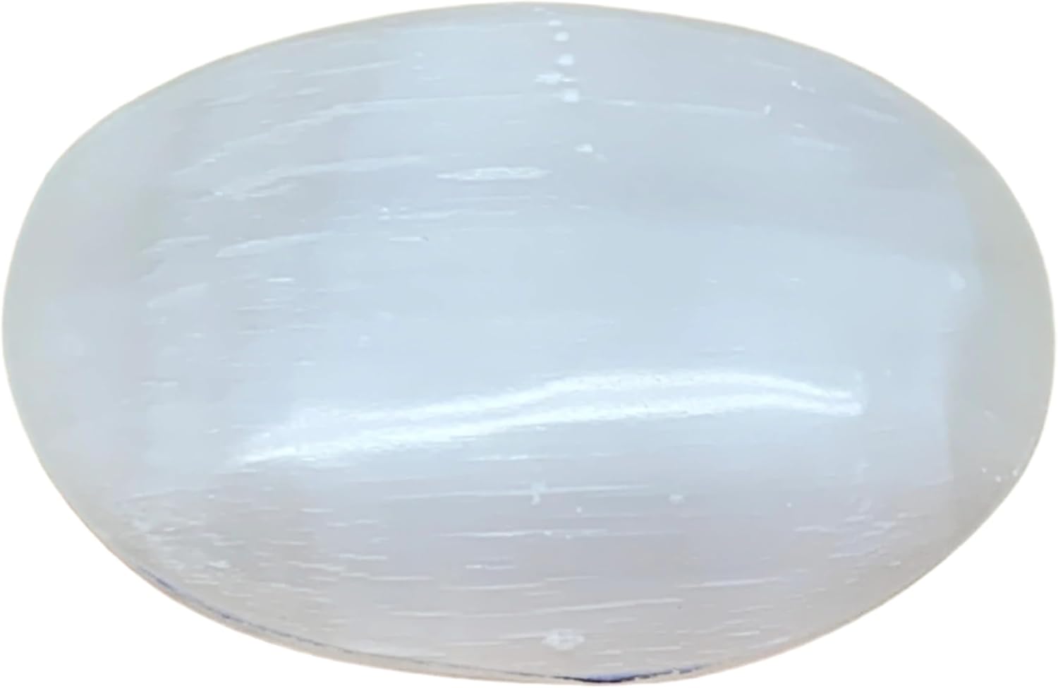 WatanGems 98g Natural Selenite Palm-Stone Crystal Pillow Shape Collectible