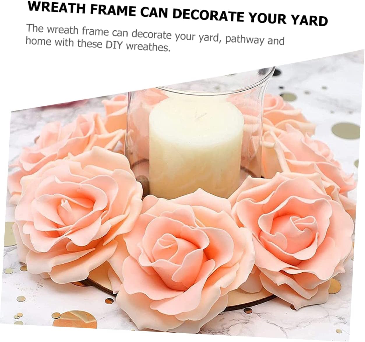 CIMAXIC 2pcs Wooden Ring Wreath Frame for DIY Decorations