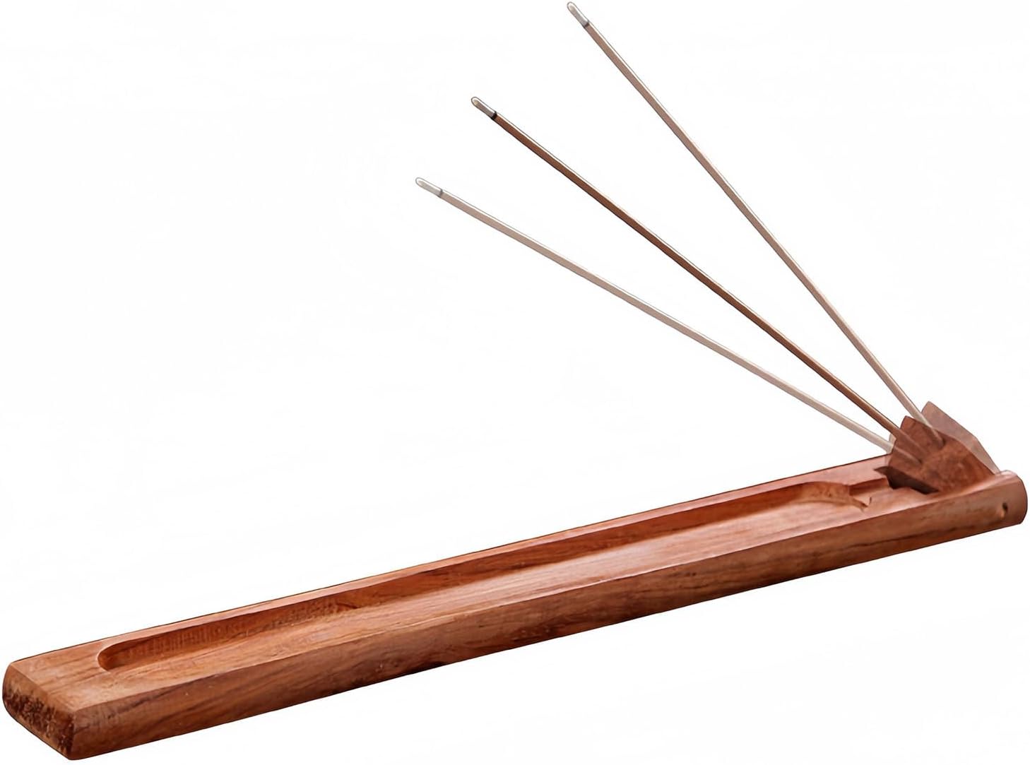 Wood Incense Holder with Adjustable Angle and Ash Catcher