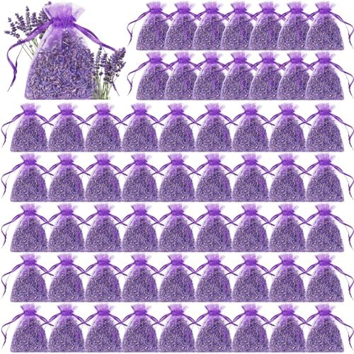 Reginary 60 Pack Lavender Sachets for Home Fragrance and Storage