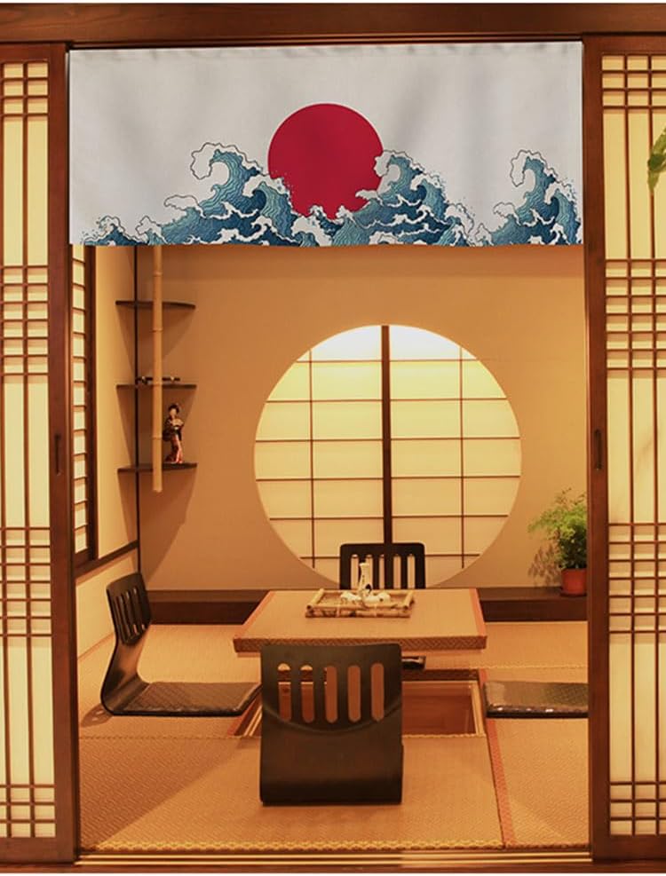 Konsilsa Japanese Curtain Panel No Drill No Rod Installation