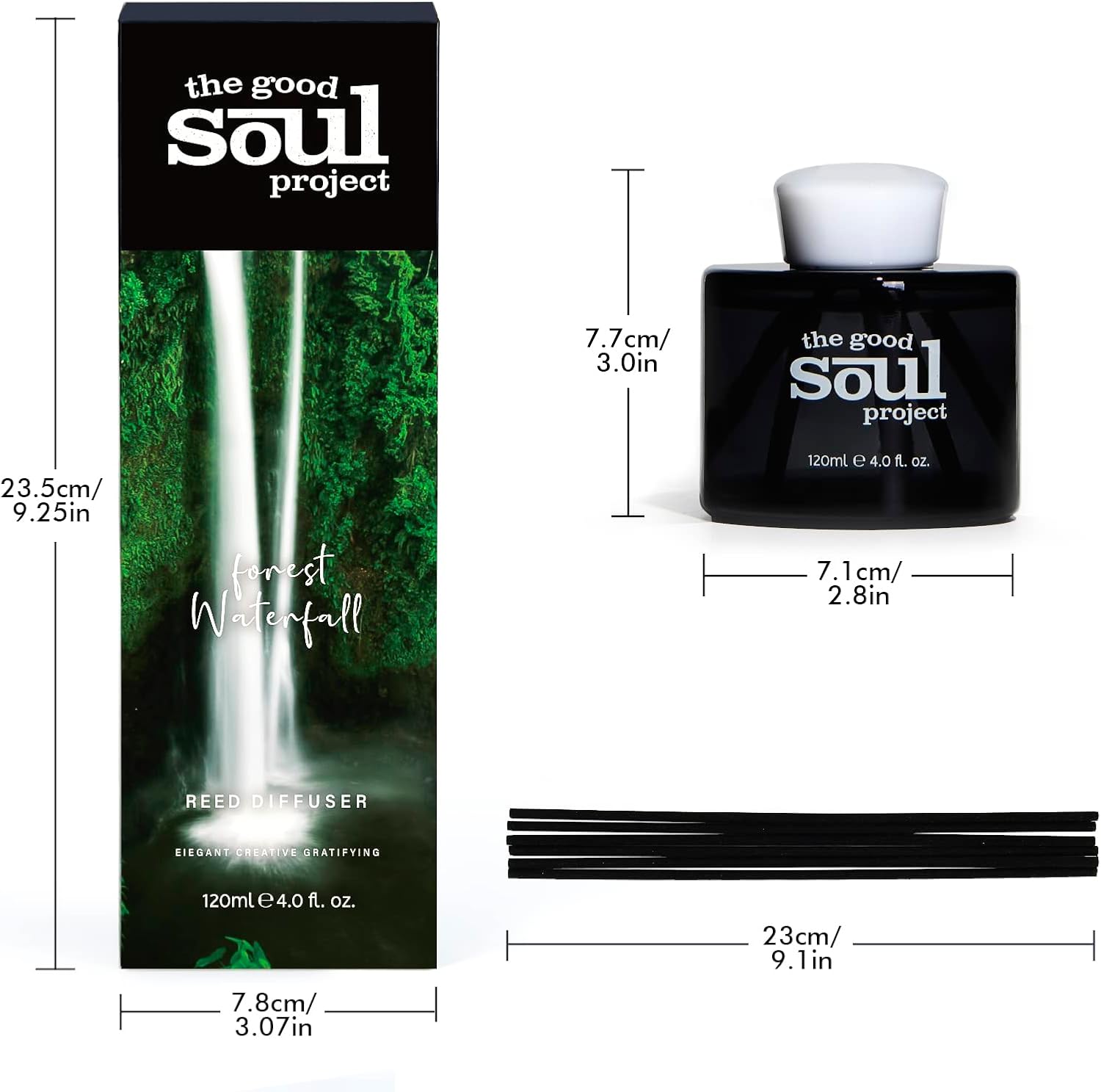 THE GOOD SOUL PROJECT Reed Diffuser Set 40 Oz Fresh Scented