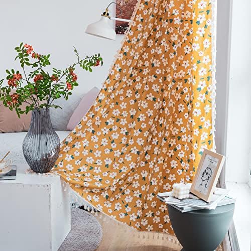 Deeprove Boho Curtain Panel 63 Inch Length