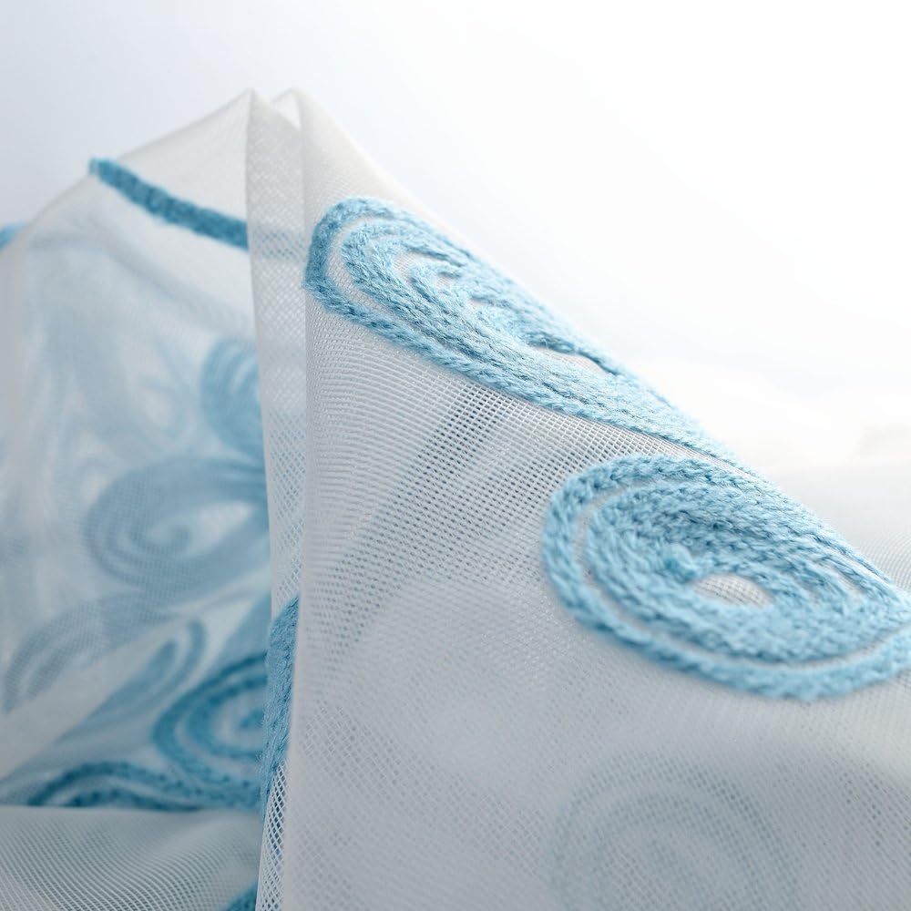 Melodieux Sheer Curtain with Wheat Embroidery