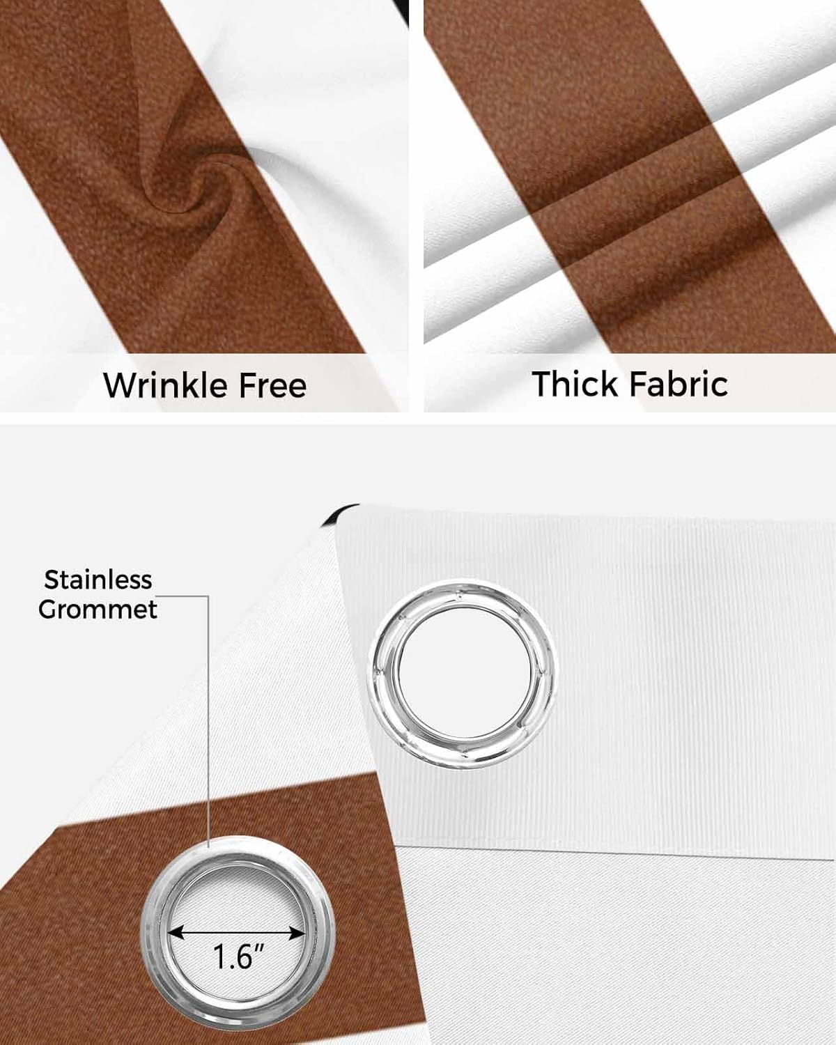 YOKOU Grommet Curtain for French Doors 42x84 Inch