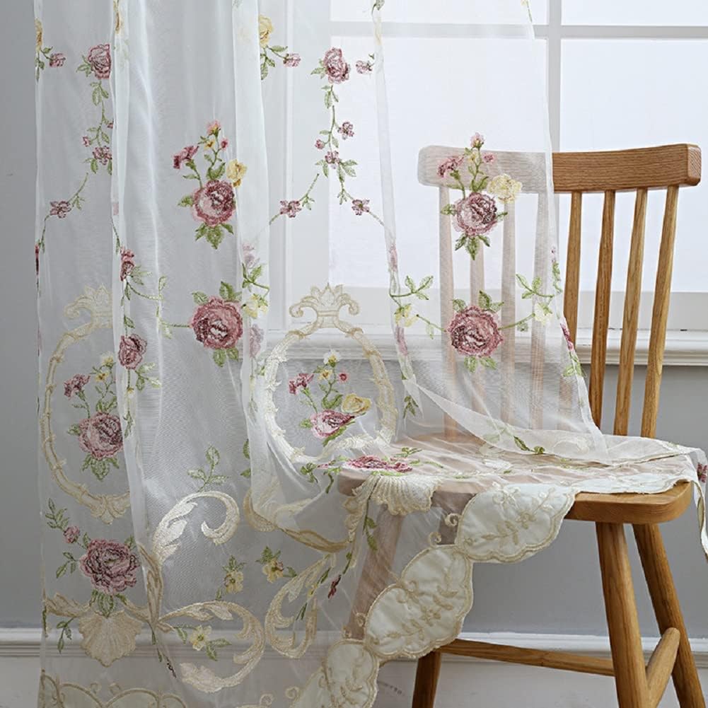 Voile Sheer Curtains with Rod Pocket for Living Room Kids Bedroom
