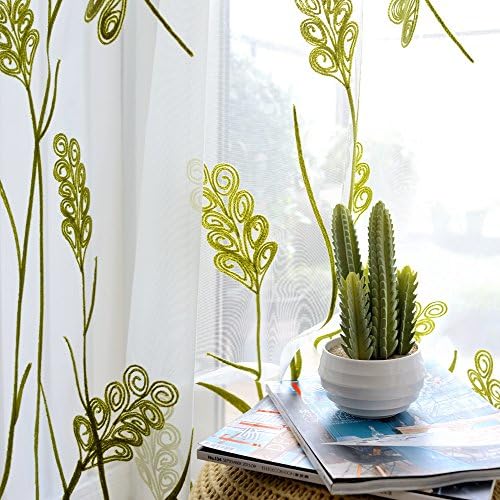 Melodieux Sheer Curtain with Wheat Embroidery 1