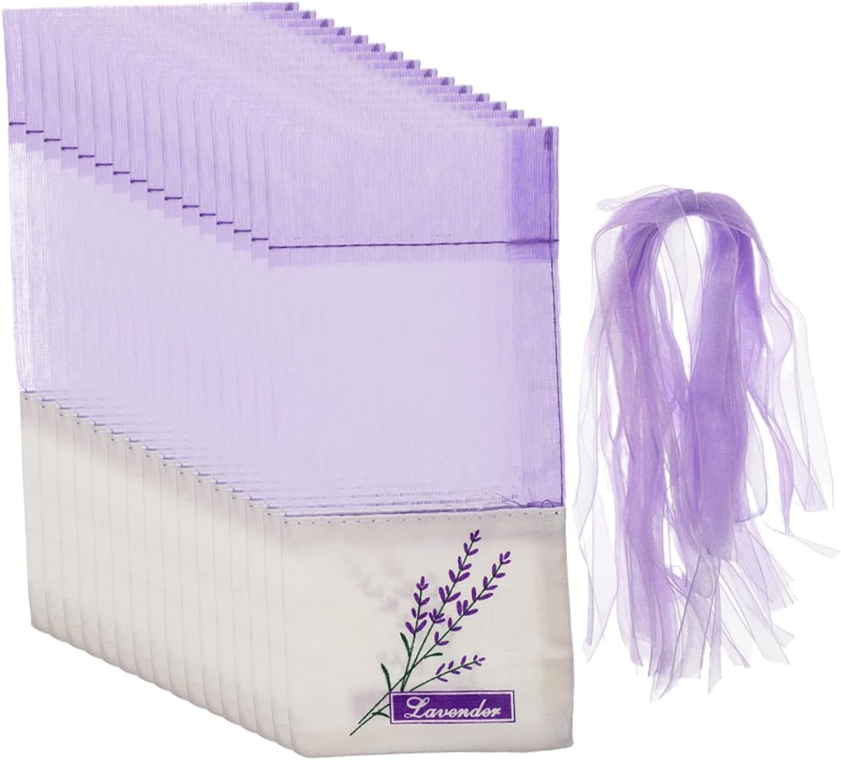 Luxshiny 50pcs Linen Lavender Sachet Bags
