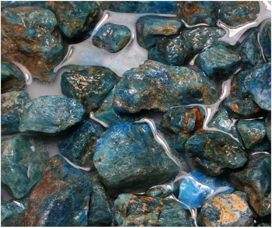 3 Pounds Blue Apatite Raw Gemstones for Tumbling and Jewelry Making