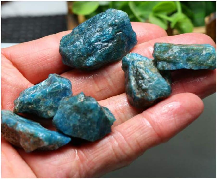3 Pounds Blue Apatite Raw Gemstones for Tumbling and Jewelry Making