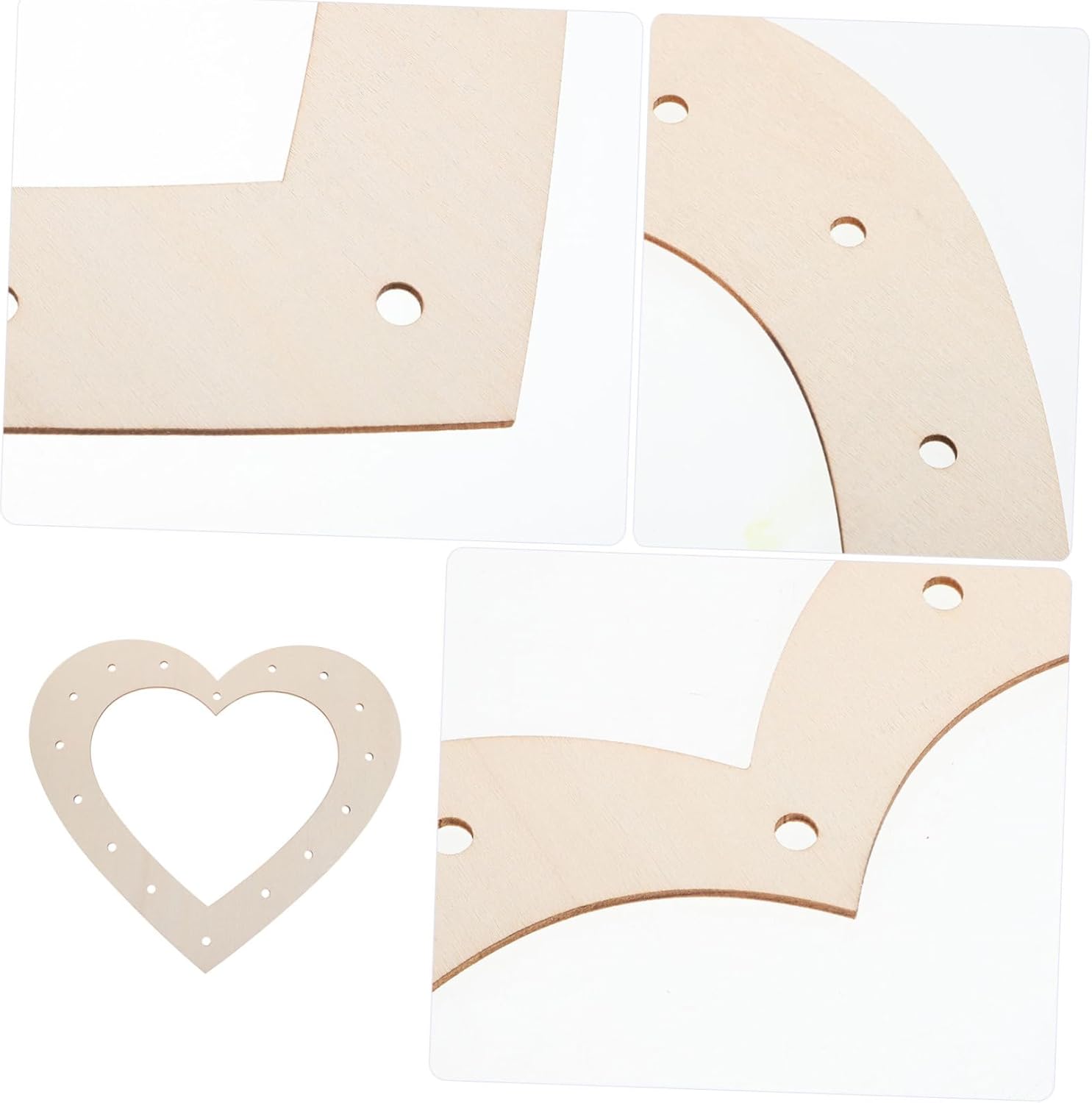 NUOBESTY 2pcs Heart Wreath Frame for Holiday Decor