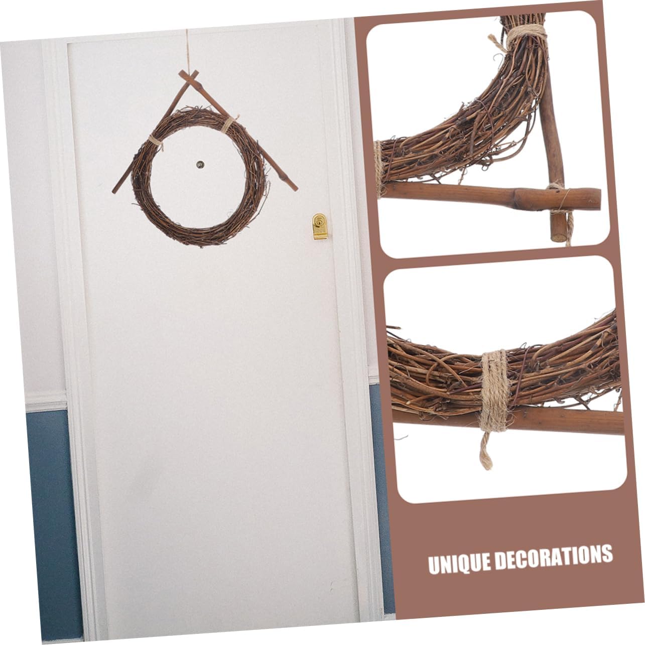 2pcs Rattan Wreath Frames for Crafts and Seasonal Displays