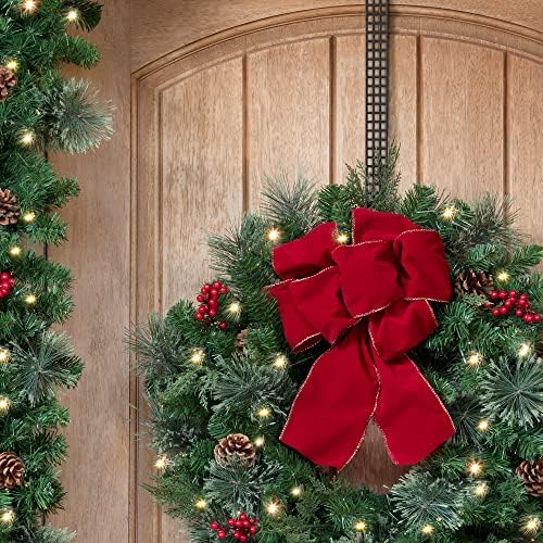 Haute Decor Adjustable Wreath Hanger Matte Black 1 Pack
