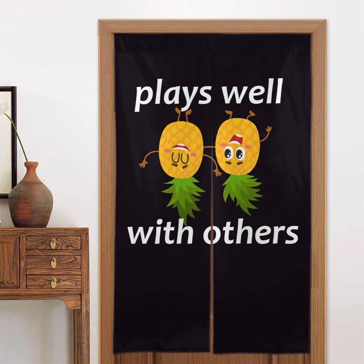 Upside Down Pineapple Door Curtain 34x56 Inches