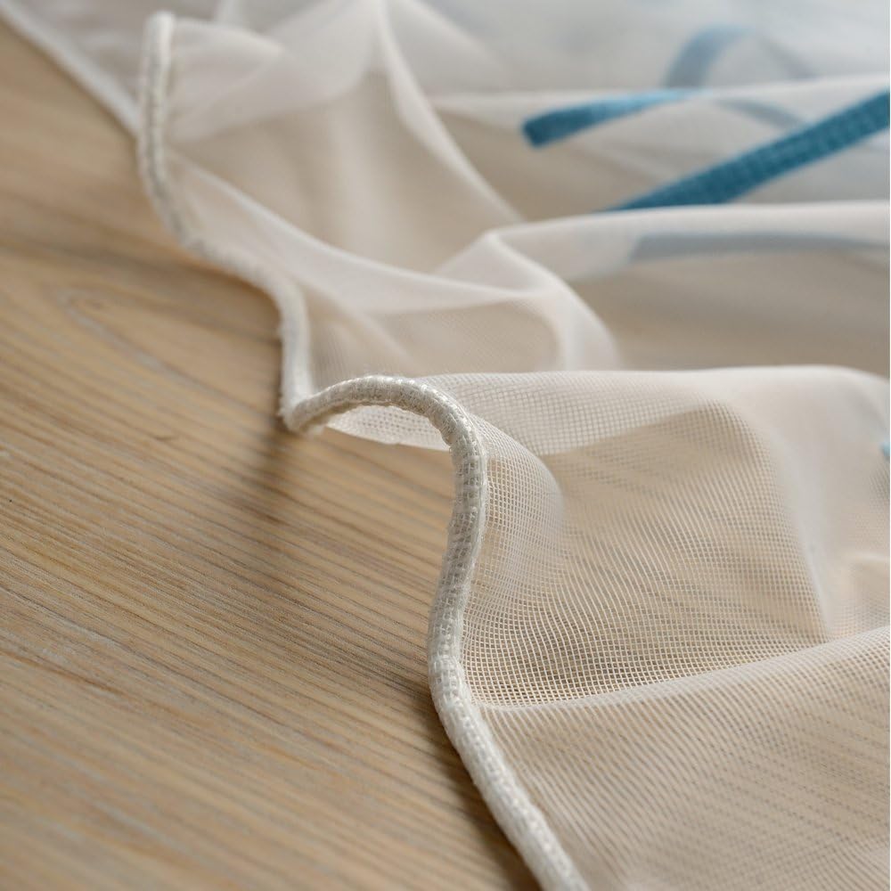 Melodieux Sheer Curtain with Wheat Embroidery