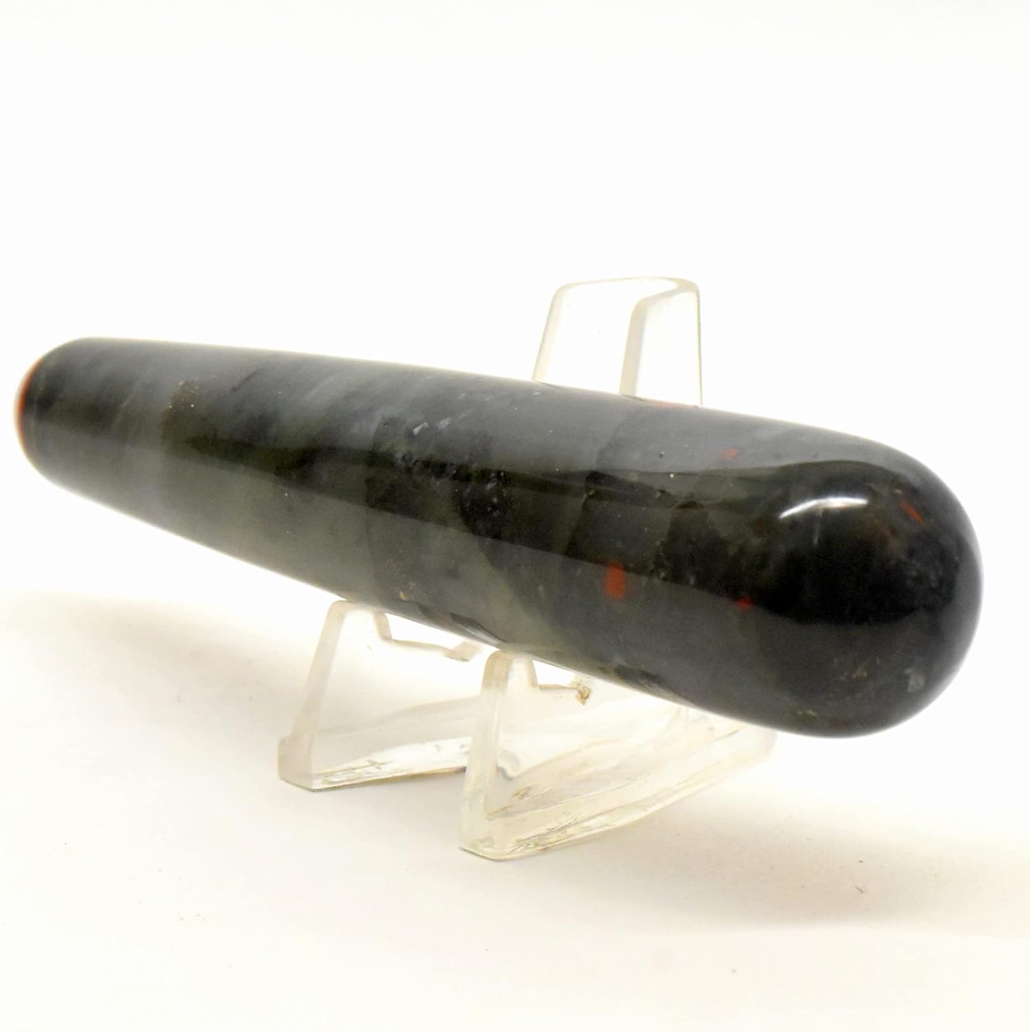 HQRP Bloodstone Massage Wand 425 Inches Deep Red
