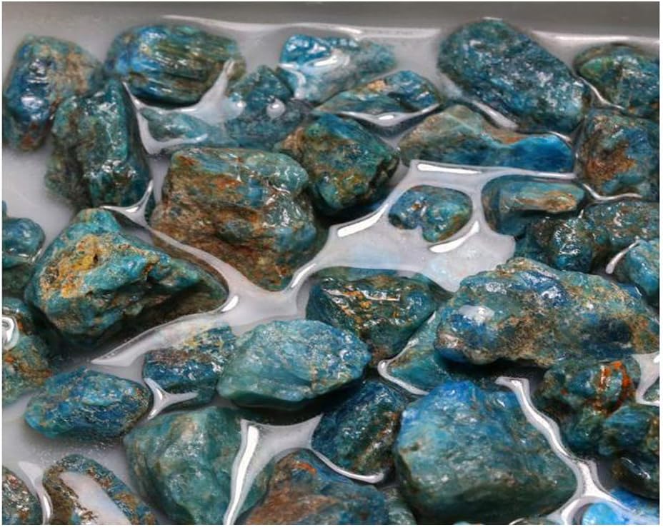 3 Pounds Blue Apatite Raw Gemstones for Tumbling and Jewelry Making