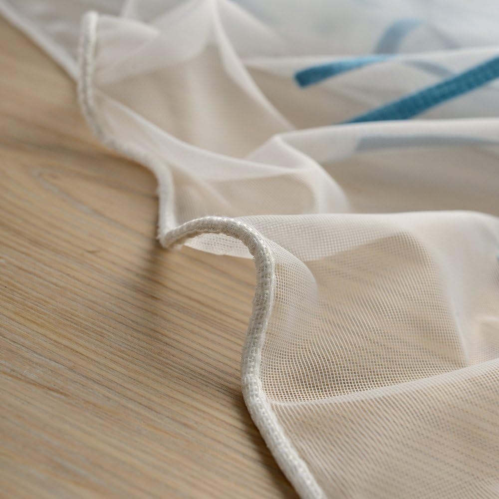 Melodieux Sheer Curtain with Wheat Embroidery 1