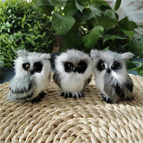 ShanLily Plush Owl Christmas Faux Fur Decor Ornament