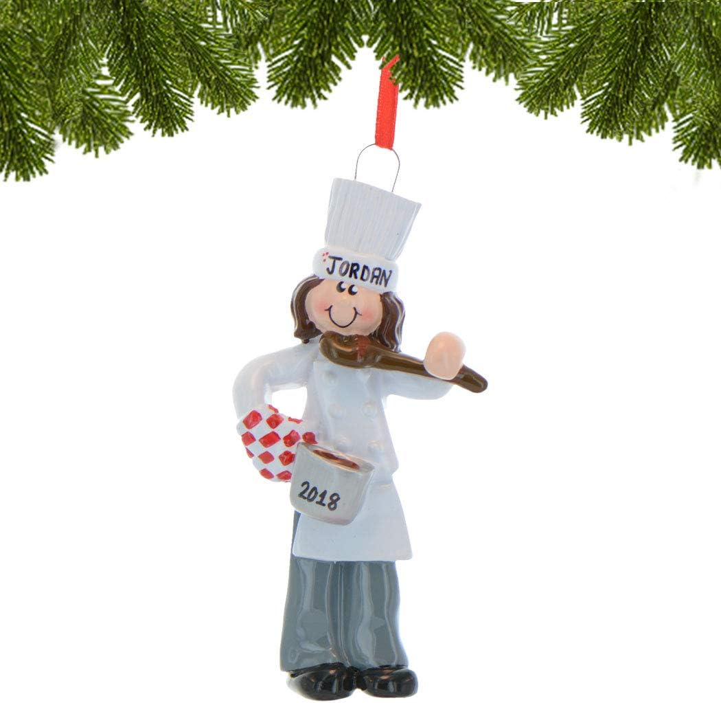Personalized Chef Ornament 2024 - Custom Christmas Tree Decor