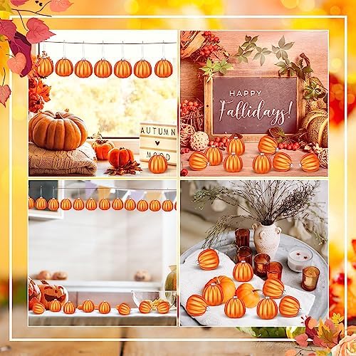 Tigeen 12 Pcs Fall Pumpkin Hanging Ornaments