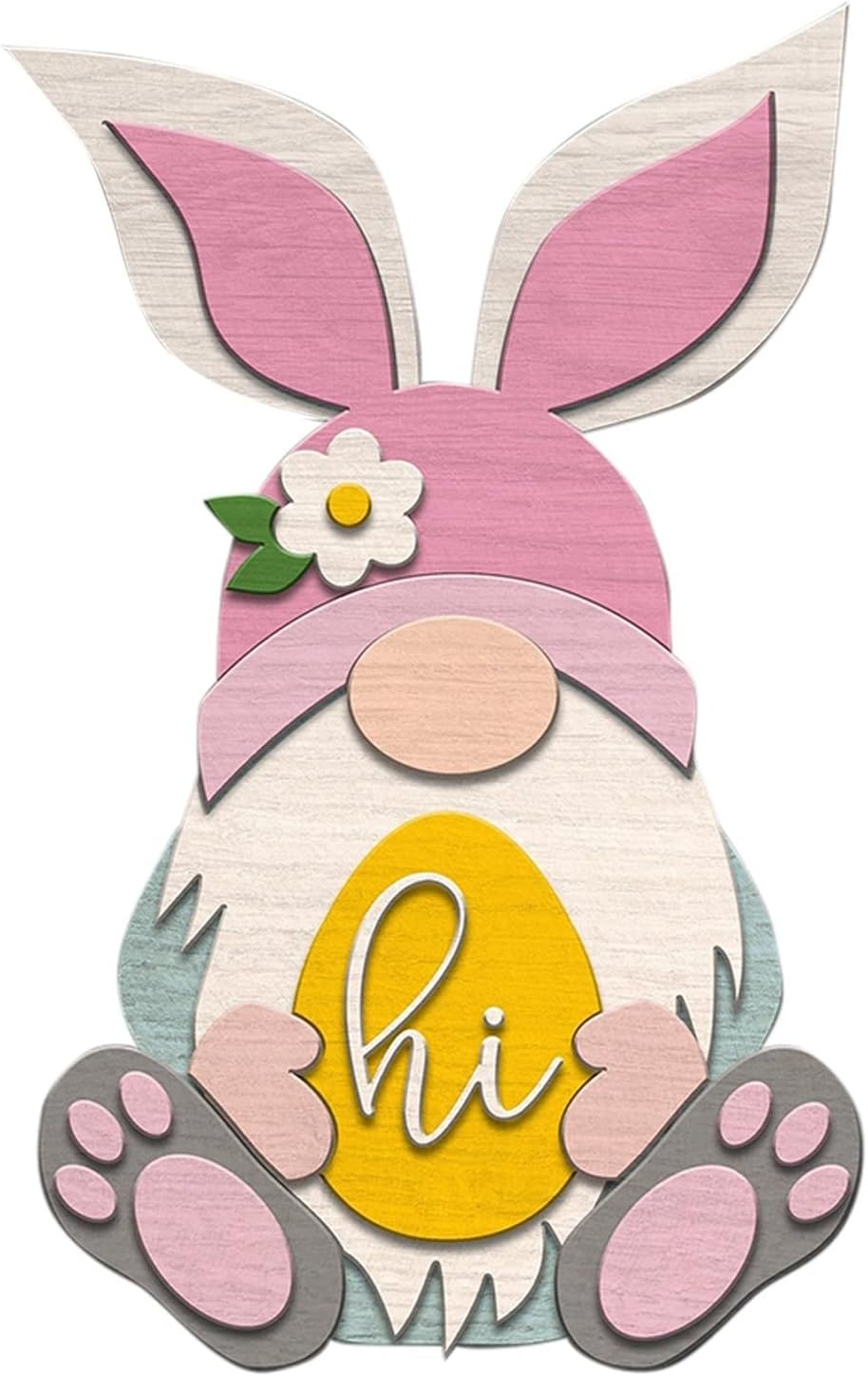 Hand-Woven Easter Bunny Door Hanger Wreath Decor