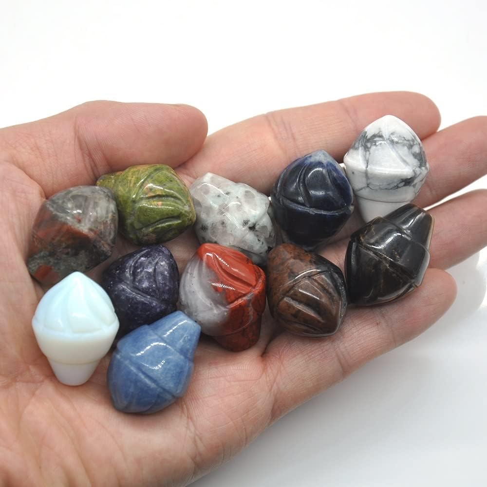1 Inch Mini Flame Torch Healing Crystal Statue