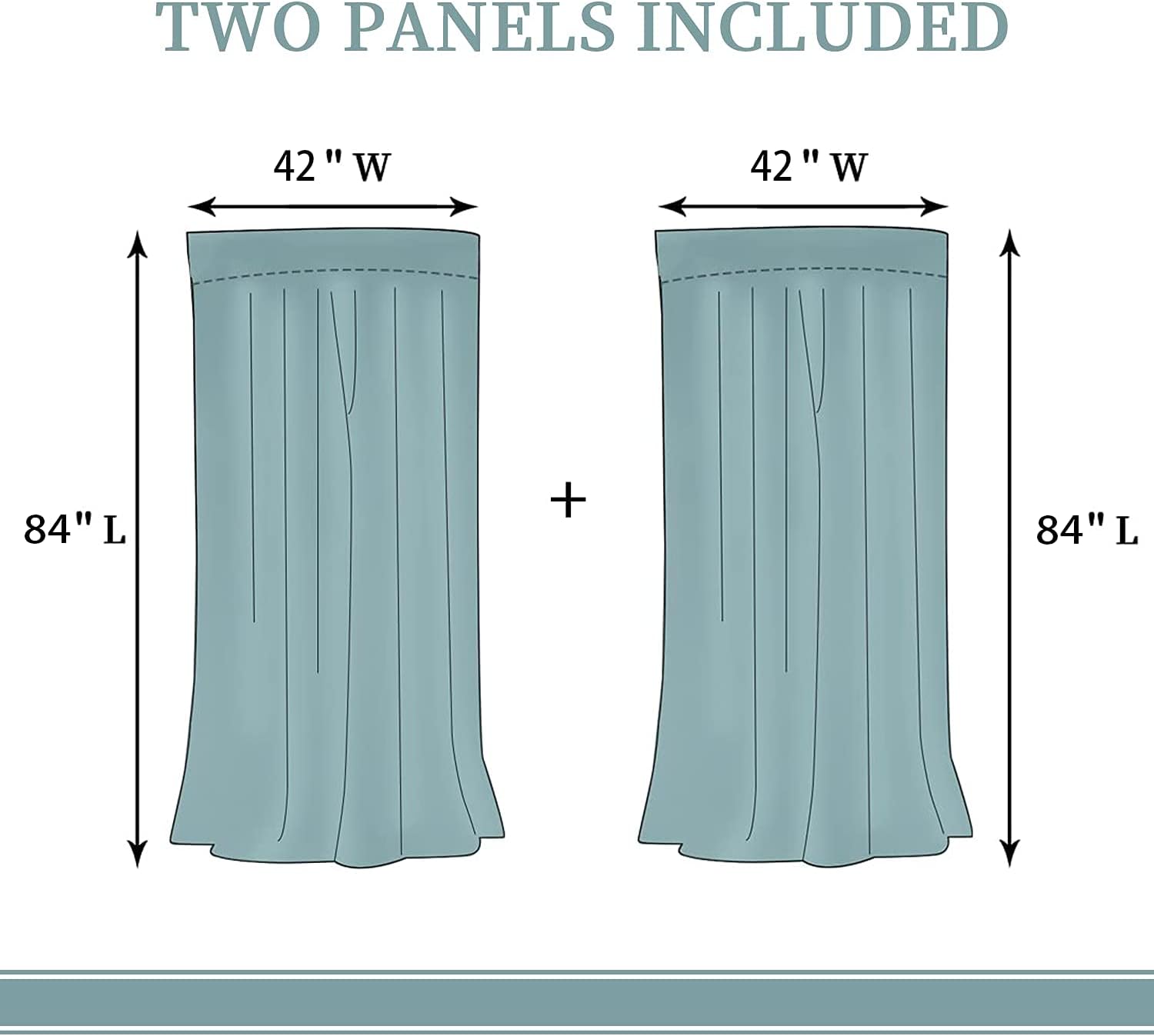 LHROOMJK Blackout Curtains for Bedroom Decor 84x84 Inch