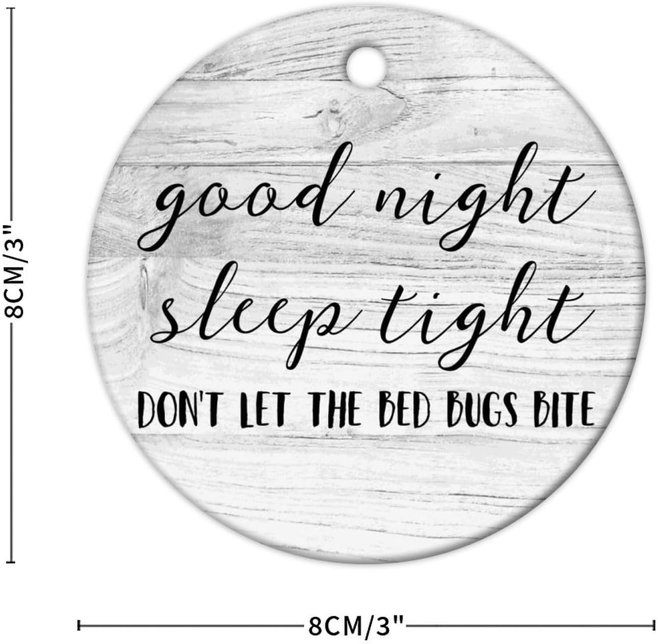 Good Night Sleep Tight Christmas Ceramic Ornament