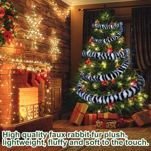 26FT Black White Striped Sandworm Garland Halloween Decoration