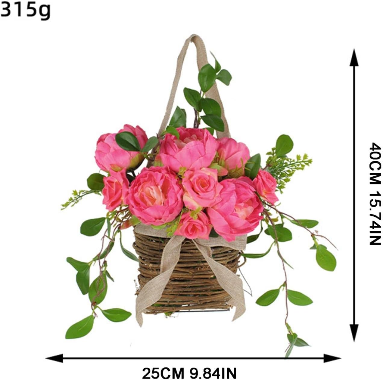 Purple Lavender Artificial Flower Wreath Hanger for Front Door