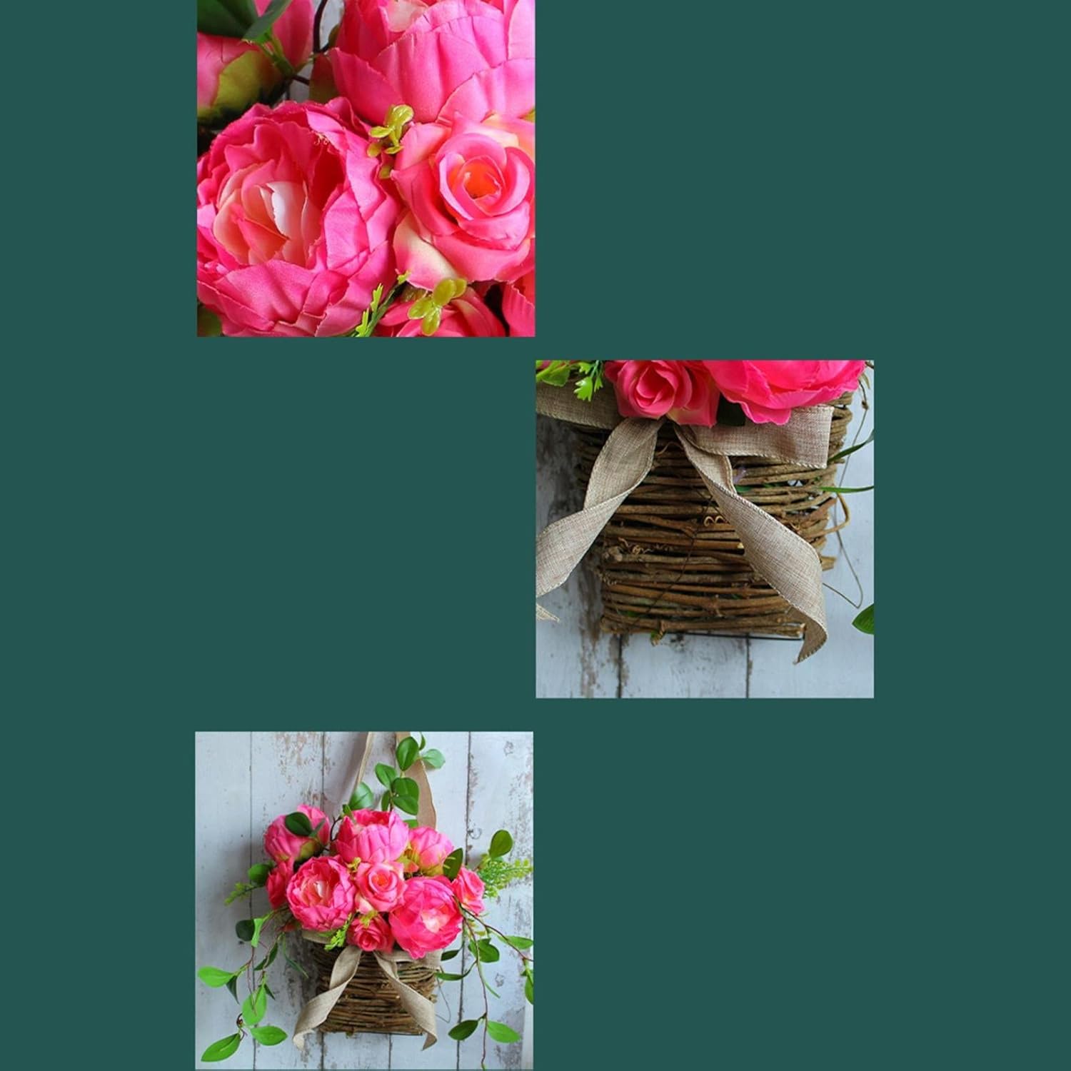 Purple Lavender Artificial Flower Wreath Hanger for Front Door