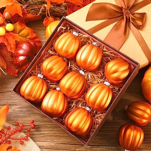 Tigeen 12 Pcs Fall Pumpkin Hanging Ornaments